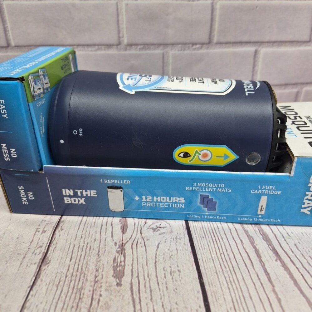 Thermacell Mosquito REPELLENT Patio Shield 15 ft ZONE NO SPRAY Refillable Blue - Picture 5 of 6